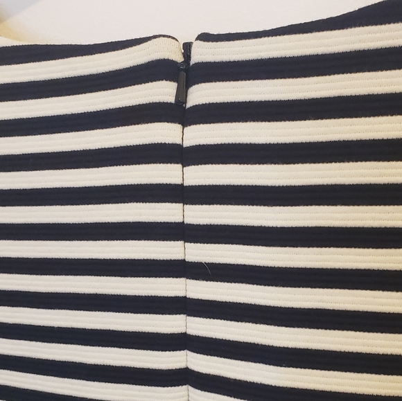Madewell Ridgestripe 3/4 Sleeve White Black Stripes Pocket Top Size M - Picture 6 of 9